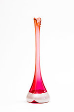 Crimson Sunset Art Glass Vase 