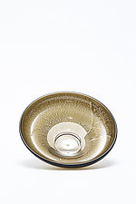 Smoky Topaz Low Bowl by Joshua Solomon (Art Glass Bowl)