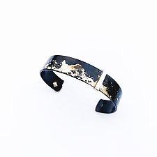 Linear Cuff Bracelet by Deborah Vivas and Melissa Smith (Gold, Silver & Steel Bracelet)