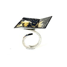 Lilypad Ring by Deborah Vivas and Melissa Smith (Gold, Silver & Steel Ring)