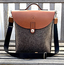 SideCar Bag by Audrey Jung (Leather & Felt Purse)