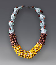 Organic Necklace by Hilary Hertzler (Glass & Silk Beaded Necklace)