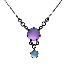 Maille Boulder and Pebble Pendant by Nina Scala (Silver & Glass Necklace)