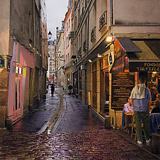 Rainy Evening in Paris by Steven Kozar (Giclee Print)