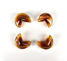 Set of Four Fortune Cookies by Peter Stucky and Dana Rottler (Art Glass Sculpture)