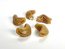 Set of Four Fortune Cookies by Peter Stucky and Dana Rottler (Art Glass Sculpture)