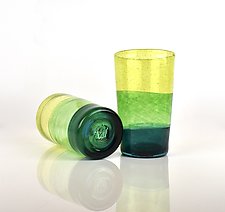 Forest Canopy Glass by Bay Blown Glass (Art Glass Drinkware)