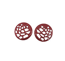 Patterned Circle Studs by Tamar Navama (Steel Earrings)