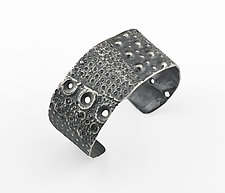 Sea Urchin Patchwork Cuff Bracelet by April Ottey (Silver Bracelet)