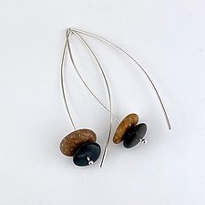 Stacking Rock Earrings by April Ottey (Silver & Stone Earrings)