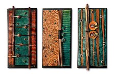 Botanical Triptych Set by Vicki Grant (Ceramic Wall Sculpture)