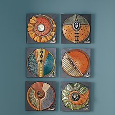 Windows to the Earth Set by Vicki Grant (Ceramic Wall Sculpture)
