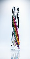Rainbow Twist by Mike Wallace (Art Glass Sculpture)