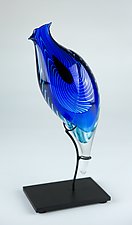 Blue Jay by Mike Wallace (Art Glass Sculpture)