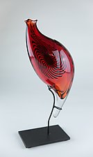 Cardinal by Mike Wallace (Art Glass Sculpture)
