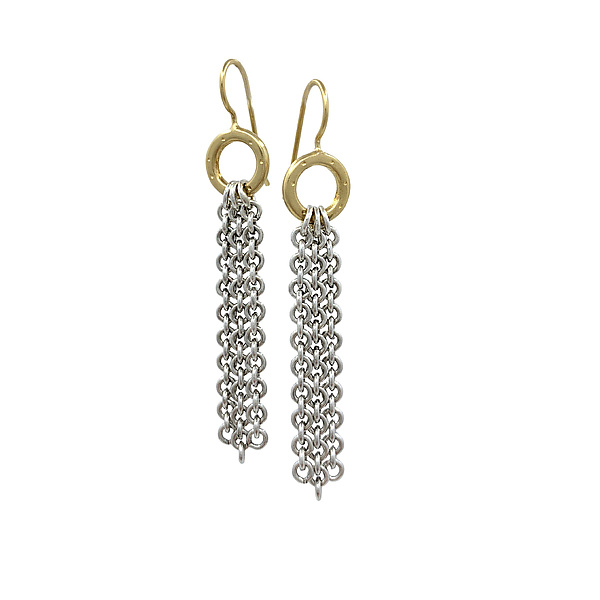 Clara Dangly Chain Earrings by Jodi Brownstein (Gold & Silver Earrings ...