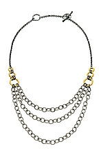 Mixed Metal Drapey Necklace by Jodi Brownstein (Gold & Silver Necklace)