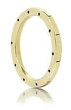 Stamped Stacking Ring by Jodi Brownstein (Gold Ring)
