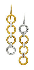 Chain Link Earrings by Jodi Brownstein (Gold & Silver Earrings)