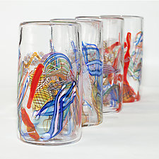 Cane-Fetti Tumblers by Michael Richardson, Justin Tarducci, and Tim Underwood (Art Glass Drinkware)