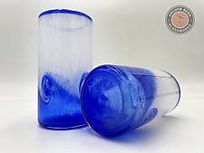Wave Pitcher and Cups by Anchor Bend Glassworks (Art Glass Pitcher & Drinkware)