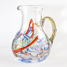 Cane-Fetti Pitcher by Anchor Bend Glassworks (Art Glass Pitcher)