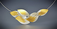 Leaf Cluster Necklace by Judith Neugebauer (Gold & Silver Necklace)