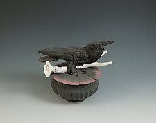 Raven with Antler Box by Nancy Y. Adams (Ceramic Box)