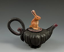 Mini Rabbit Teapot by Nancy Y. Adams (Ceramic Teapot)