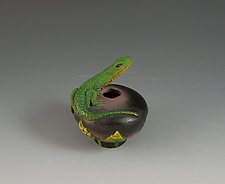 Miniature Lizard Bowl by Nancy Y. Adams (Ceramic Bowl)