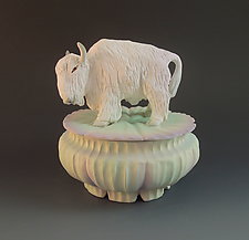 White Buffalo Box II by Nancy Y. Adams (Ceramic Box)