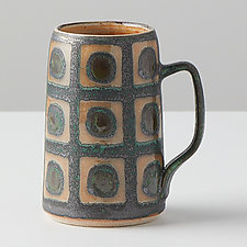 Large Grid Dot Mug by Peter Karner (Ceramic Mug)