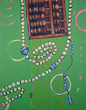 Abacus and Necklace by Chin Yuen (Acrylic Painting)