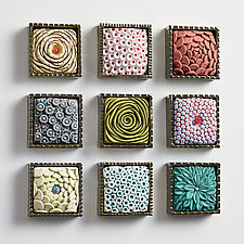 Garden Wall Boxes by Rachelle Miller (Ceramic Wall Sculpture)