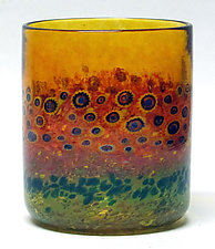 Sunflower Tumblers by Ken Hanson and Ingrid Hanson (Art Glass Drinkware)