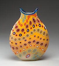 Primrose Marrakesh Vase by Ken Hanson and Ingrid Hanson (Art Glass Vase)