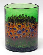 Sunflower Tumblers by Ken Hanson and Ingrid Hanson (Art Glass Drinkware)