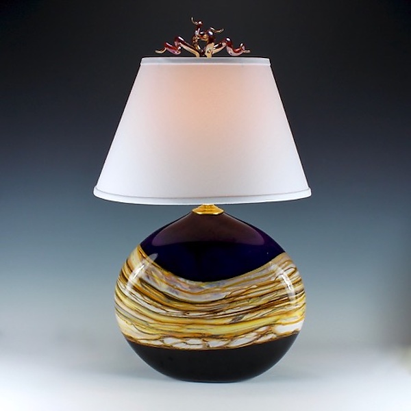 Art Glass Table Lamp Artful, Danielle Table Lamp