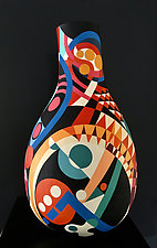 The Big Whirl by Nadine Saitlin (Painted Gourd Vessel)
