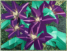 Clematis by Ann Harwell (Fiber Wall Hanging)