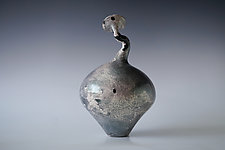 Ceramic Raku Vessel, Naked Raku Firing II by Natalya Sevastyanova (Ceramic Vessel)