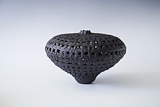 Handmade Ceramic Vessel, Charcoal Black Matte Finish by Natalya Sevastyanova (Ceramic Vessel)