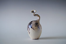 Ceramic Raku Vessel, Horse Hair Raku Firing 4 by Natalya Sevastyanova (Ceramic Vessel)