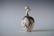 Ceramic Raku Vessel, Horse Hair Raku Firing 16 by Natalya Sevastyanova (Ceramic Vessel)