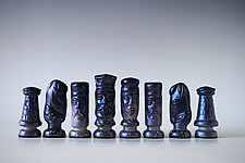 Handmade Raku Chess Set IV by Natalya Sevastyanova (Ceramic Toy)