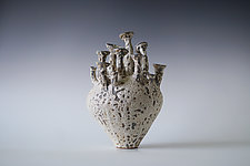 Handmade Ceramic Vessel, Volcanic Lace Glaze by Natalya Sevastyanova (Ceramic Vessel)
