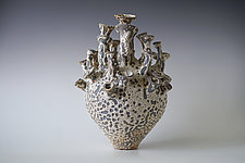 Handmade Ceramic Vessel, Volcanic Lace Glaze 2 by Natalya Sevastyanova (Ceramic Vessel)