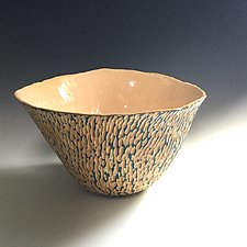Frosted Melon Blossom Bowl by Berit Hines (Ceramic Bowl)