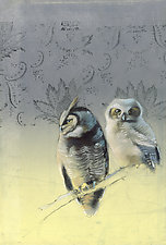 Great Horned Owl and Owlet by Sylvia Gonzalez (Giclee Print)