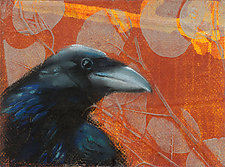 Raven on Orange by Sylvia Gonzalez (Giclee Print)